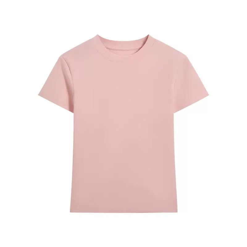 C051 Women's Cropped Fitted Stretch T-Shirt