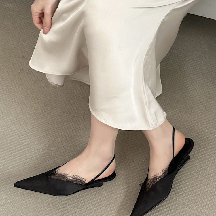 M376 Low Heel Ankle Strap Sandals for Women