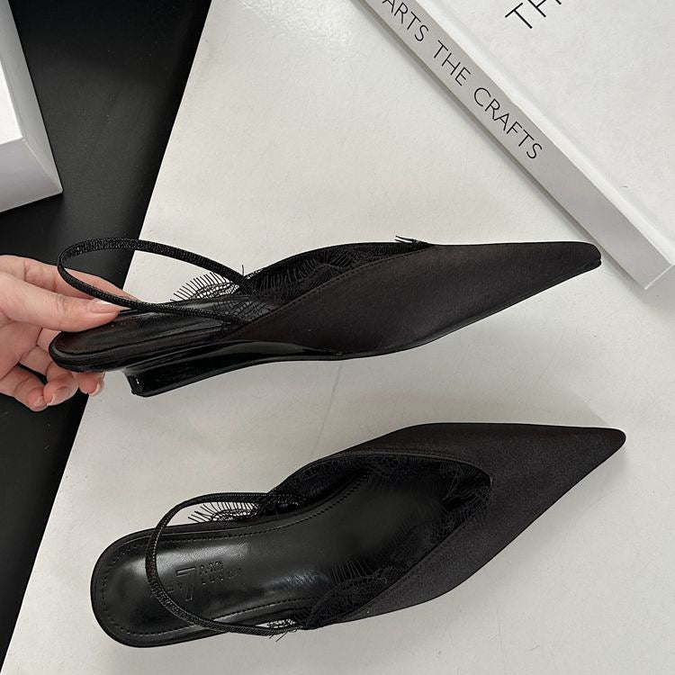 M376 Low Heel Ankle Strap Sandals for Women