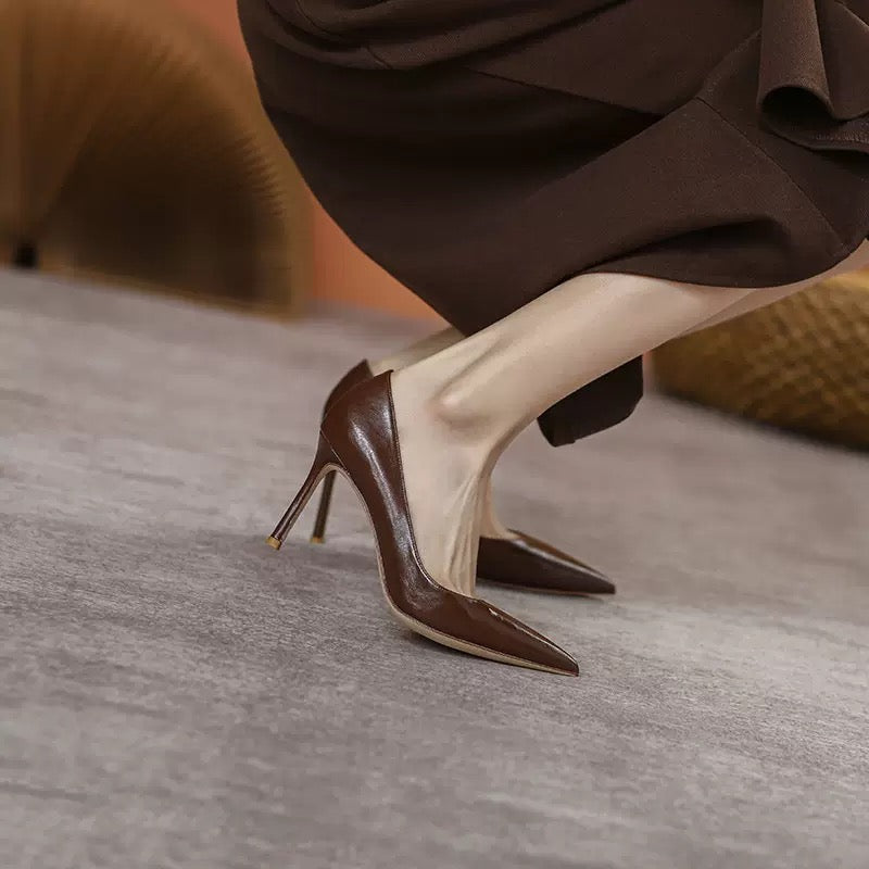 T046 Women's Pointed-Toe Stiletto Heels