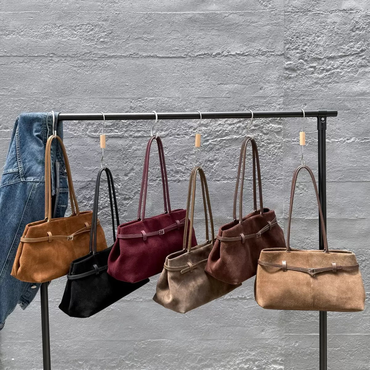 2387 suede leather women handbag