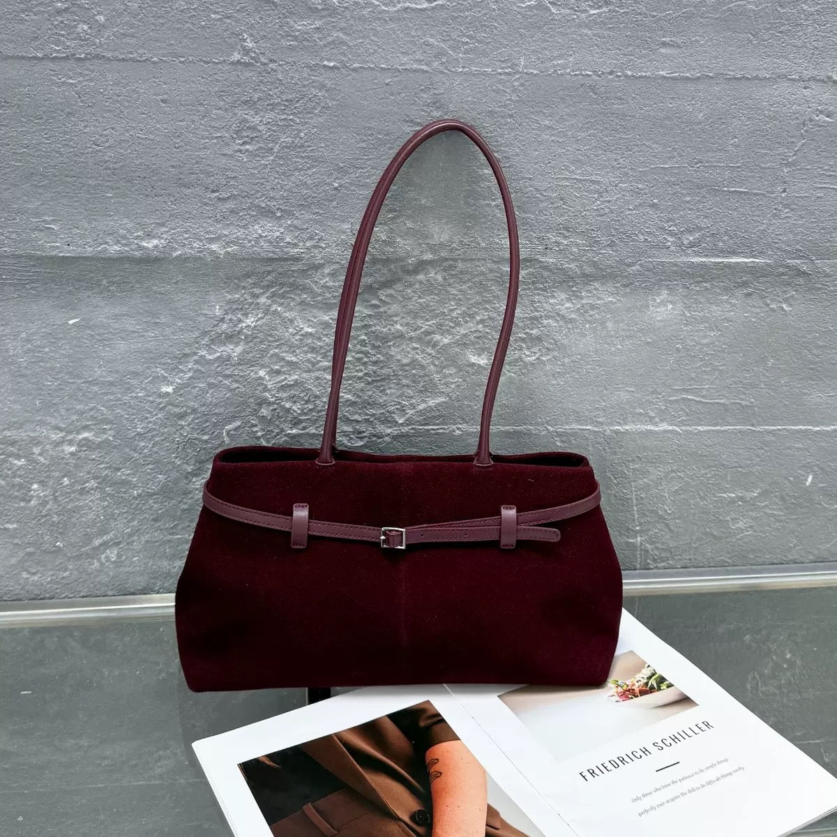 2387 suede leather women handbag