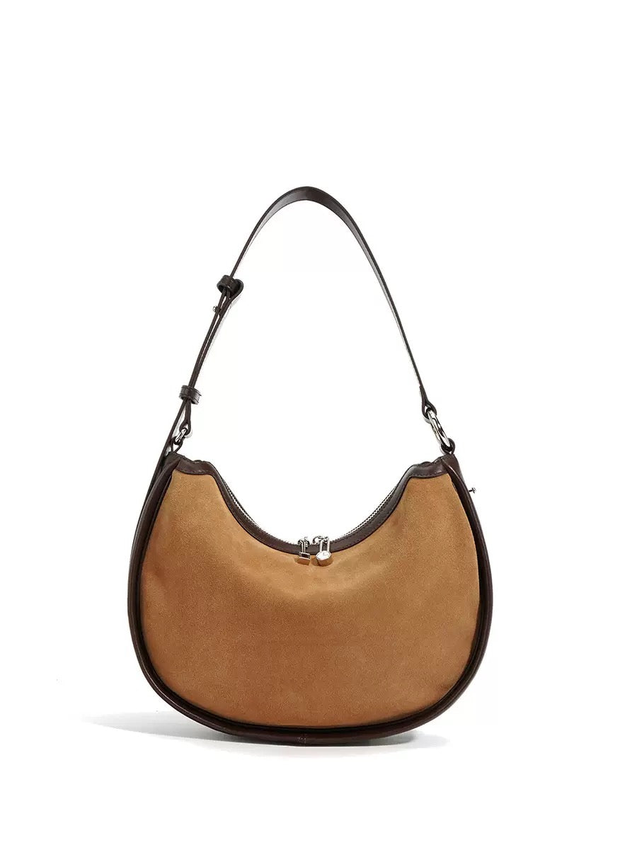2409 suede leather shoulder bag