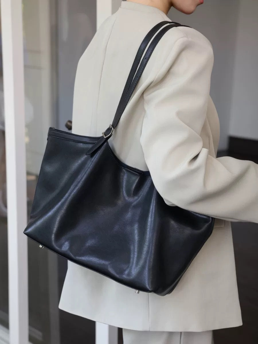 2411 cowhide large shopping totes