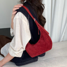 T001 suede leather vintage shoulder bag
