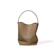T025 Genuine leather soft bucket handbag