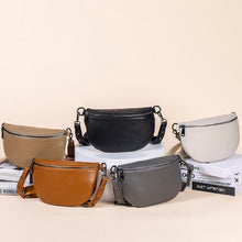 T032 genuine leather casual bum bag