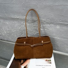 NE026 vintage winter suede leather handbag