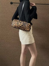 3435 Leopard print pony hair leather underarm bag