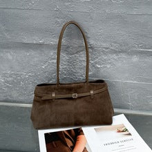 NE026 vintage winter suede leather handbag