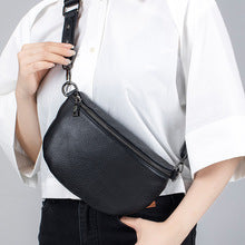 T032 genuine leather casual bum bag