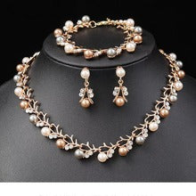 T017 alloy rhinestone jewelry set for wedding