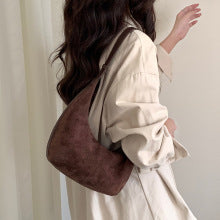 T001 suede leather vintage shoulder bag