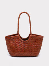T021 genuine leather handmade woven bag