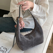 T001 suede leather vintage shoulder bag