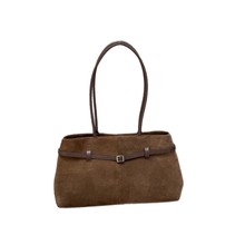 NE026 vintage winter suede leather handbag