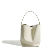 T025 Genuine leather soft bucket handbag