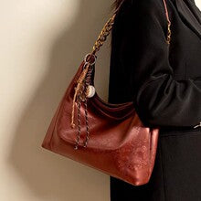 M349 genuine leather bucket bag