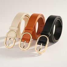 T039 genuine leather 3.2cm wide women belt