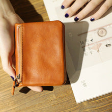 T022 genuine leather short wallet