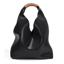 T045 Cowhide leather large hobo bag