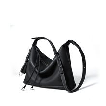 T009 Cowhide leather soft large hobo bag