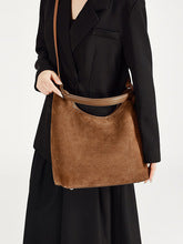 T059 suede leather handbag for women