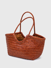 T021 genuine leather handmade woven bag