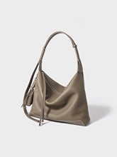 T009 Cowhide leather soft large hobo bag