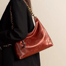 M349 genuine leather bucket bag