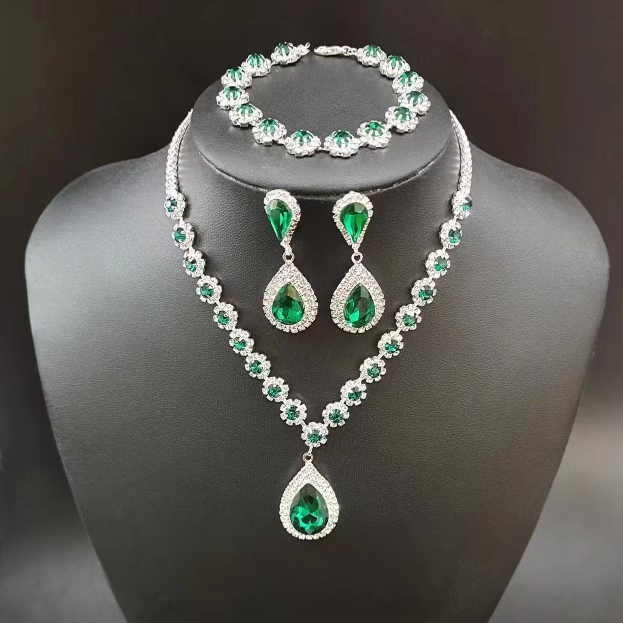 T017 alloy rhinestone jewelry set for wedding