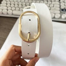 T039 genuine leather 3.2cm wide women belt